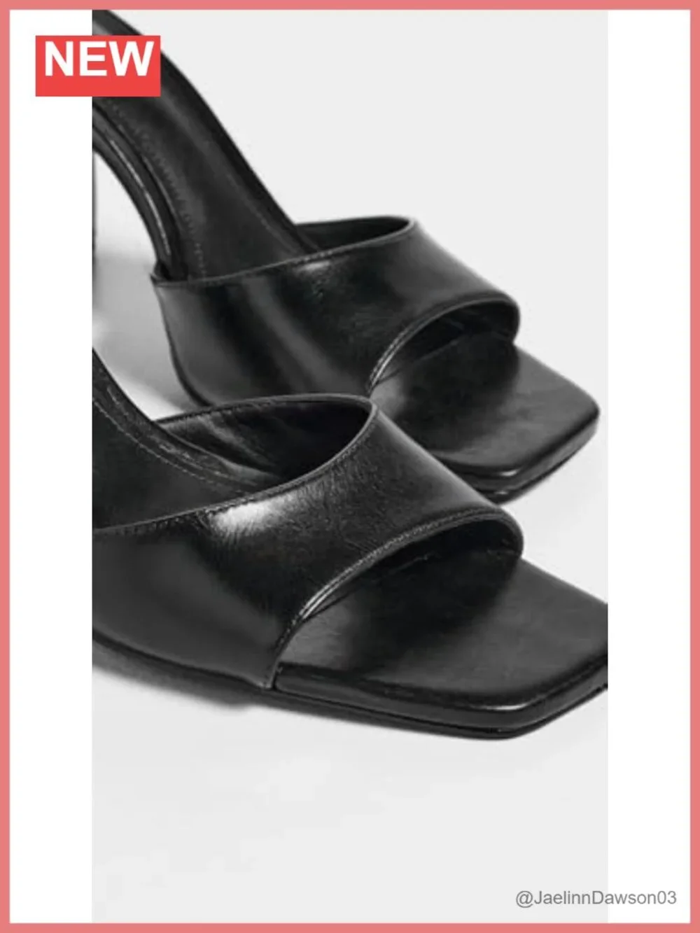 Leather Block Heel Slide Sandals Slip On Luxe Dressy Open Toe